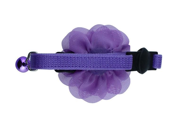 High Quality Adorable Flowers Custom Nylon Cat Collar with Breakaway Cat Collar Buckles