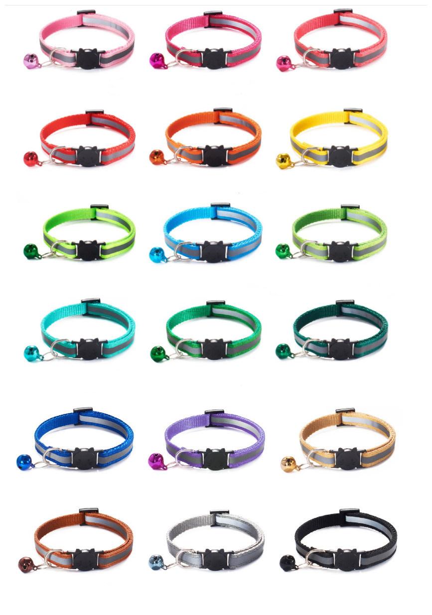 Wholesale Colorful 1.0cm 1.5cm 2.0cm Custom Reflective Light Reflecting Glistening Shiny Pet Dog Collar Pet Leash Harness Cat Collar