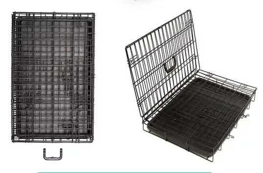 Metal Foldable Dog Cage Large Space for Pet Dog Carrier