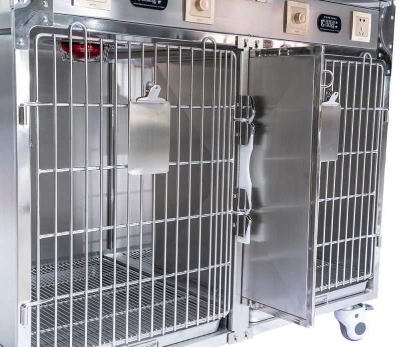 Vet Pet Veterinary Clinic Hospital Medical Equipment Stainless Steel ICU Unit Cage