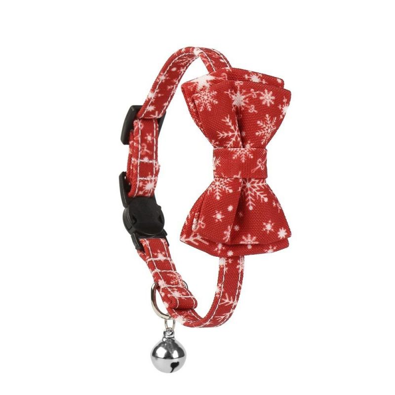 New Fashion Safe Durable Pet Cat Collar, Bells Safety Bowtie Breakaway Cat Collar//