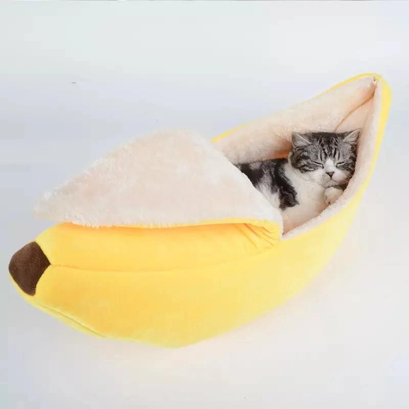 Colorful Banana Sofa Bed Cat Pet House Beds