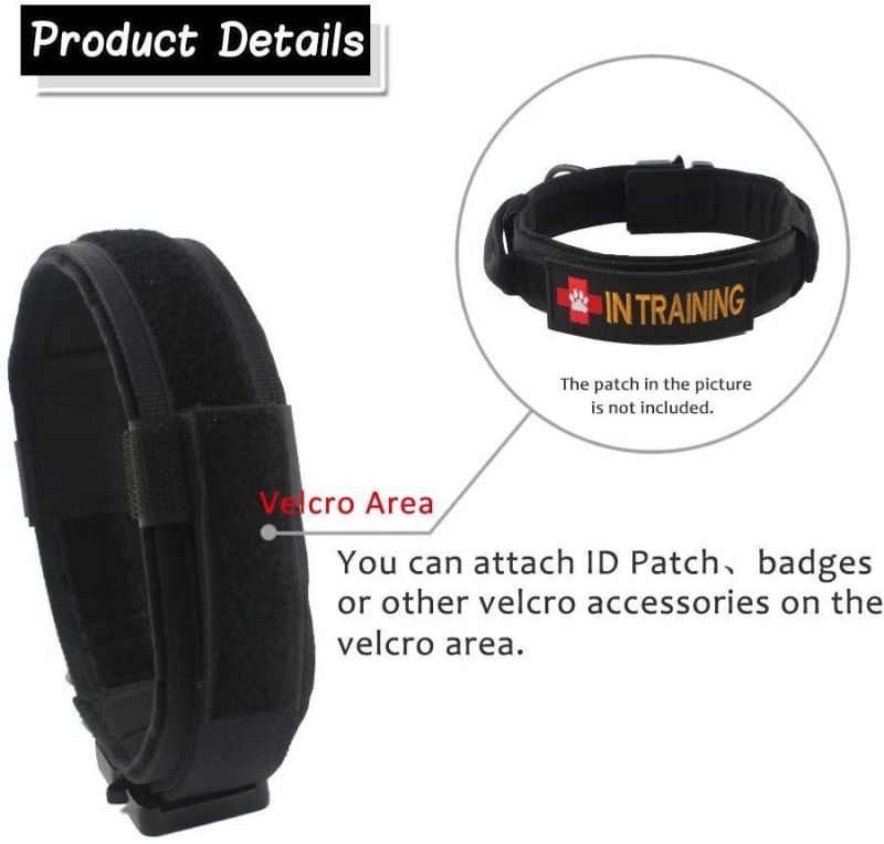 Adjustable Military Nylon Heavy Duty Metal Buckle with Control Handle Tactical Dog Collar