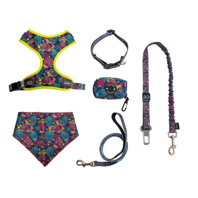 Manufacturer Pet Accessories Custom Reversible Vest Soft Pet No Pull Adjustable Dog Harness Leash Collar Set