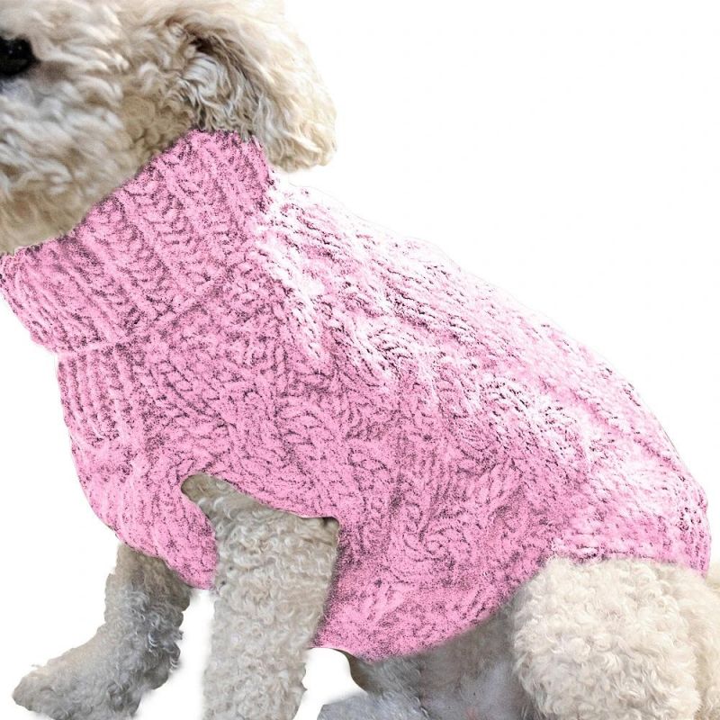 Winter Knitted Warm Polyester, Small Large Jumper Sweater Dogs Pet Clothing