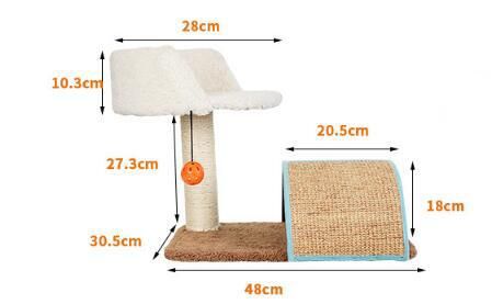 Domestic Delivery Cat Toy Scratching Wood Climbing Tree Cat Jumping Toy with Ladder Climbing Frame Cat Furniture Scratching Post