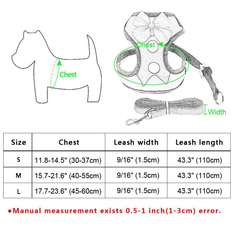 Dog Harness Nylon Breathable Puppy Dog Harness Vest Pet Walking Harnesses