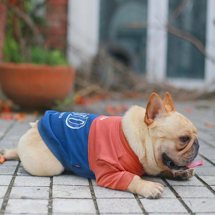 2022 Hot Sale Pet Sweater Two Legged Clothes Dog Owner Parent Child Clothes Contrast Stitching Casual Method Fighting Pug