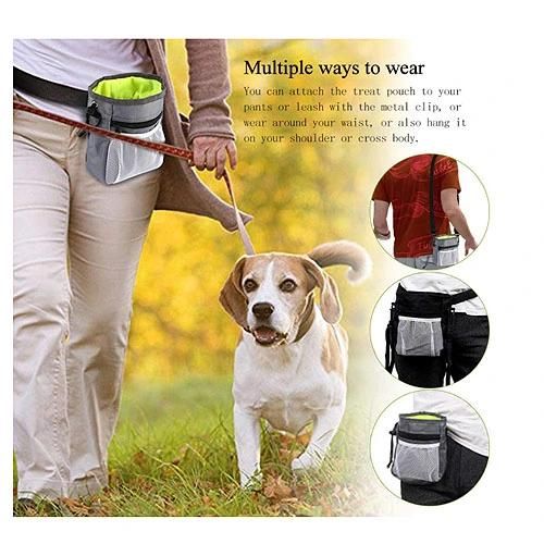 Dog Training Treat Bag with Poo Bag Holder Waterproof Dog Food Storage Bag Training Pouch Bag