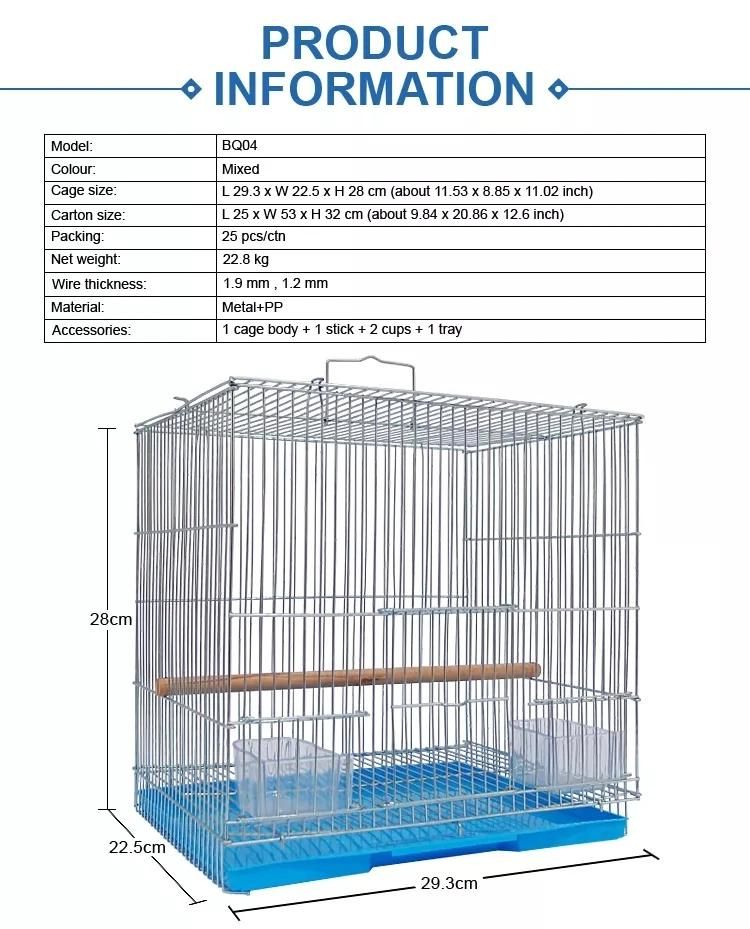 Small Bird Parrot Breeding Bird Cage Pet Cages Carriers Houses