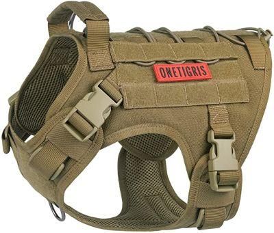 Wholesale Custom Tactical Belay Dog Harness for Large Medium Dogs No Pull Reflective Tactical Dog Harness