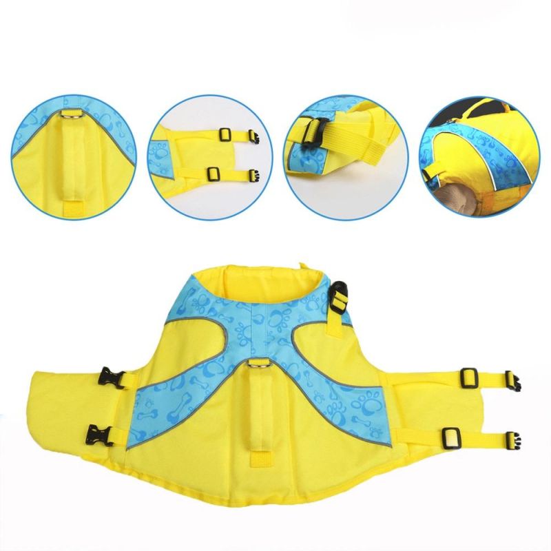 Dog Life Jacket Pet Life Vest Adjustable Reflective Pet Swimsuit Clothes Summer Swimming Suit