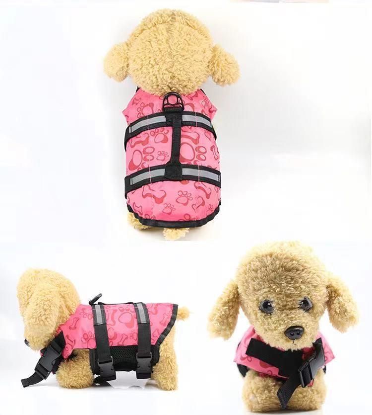 Dogs Waterproof Adjustable Life Jacket Pets Vacation Safety Vest with Reflective Swimsuit