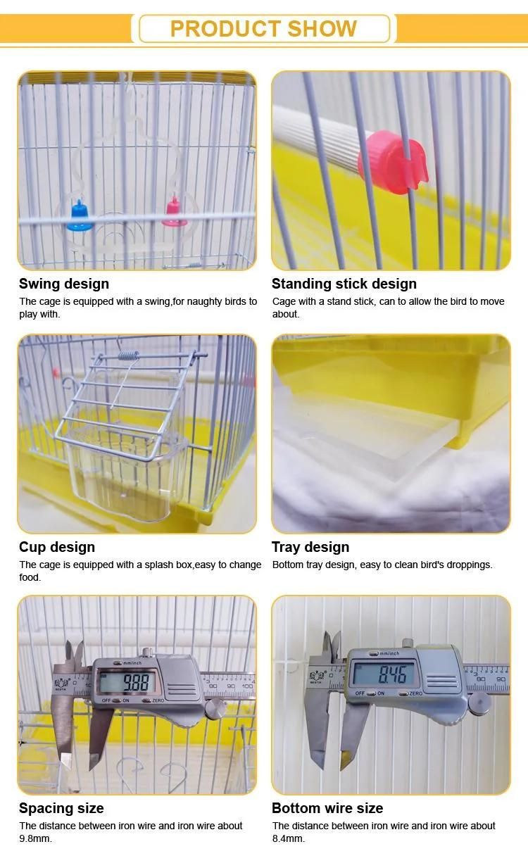 Customize OEM ODM Love Birds Plastic Tray Parrot Bird Cages