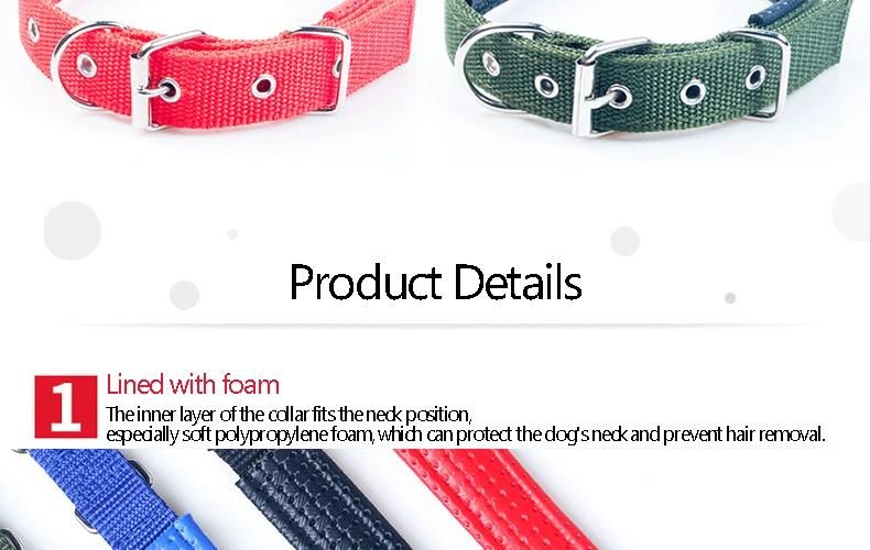 Personalized Lettering Reflective Anti Stray Solid Color Pin Buckle Pet Dog Collar//