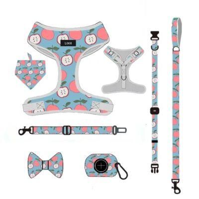 Fashion Design Reversible Dog Harness for Dogs, Cats and Pets Polyester Neoprene Adjustable Dog Soft Harness Pattern All Seasons/Pet Toy