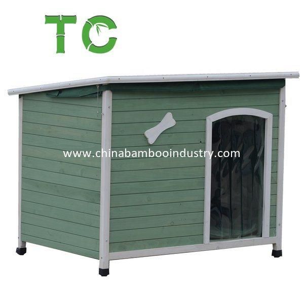Cheap Price Wooden Dog Cage Dog House Dog Kennel Slant-Roofed Wood Dog Pet House Shelter Kennel with Open Entrance