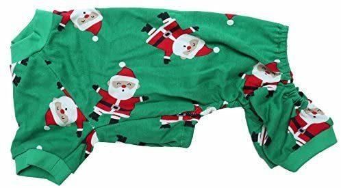 Christmas Holiday Pet Dogs Pajamas Clothes 100% Cotton Santa Claus Rudolph Reindeer